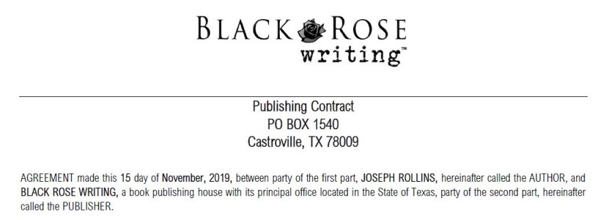 Black Rose Writing Publishing Contract